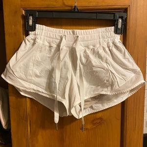 Lululemon White Running Shorts